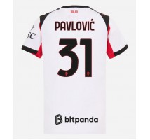 AC Milan Strahinja Pavlovic #31 Koszulka Wyjazdowa damskie 2025-26 Krótki Rękaw
